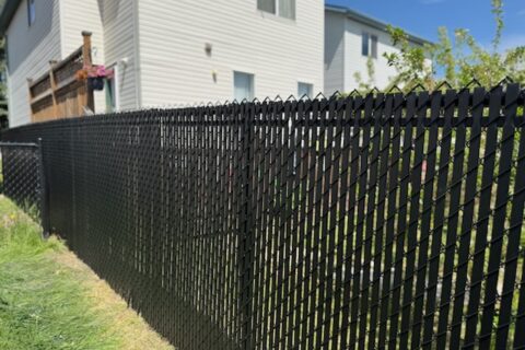 Black residential fence